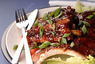 Slab of BBQ ribs