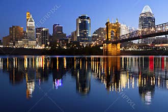 Cincinnati skyline.