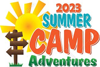 Summer Camp Adventures 2023 Logo Blank signs
