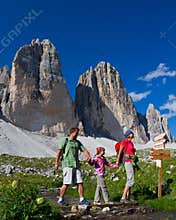 Family on hike