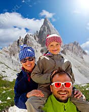 Family on hike