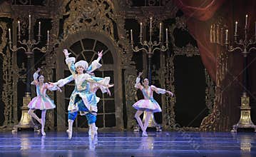 Ballet dancers on stage, performing works by Tchaikovsky