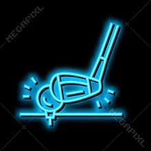 golf sport game neon glow icon illustration