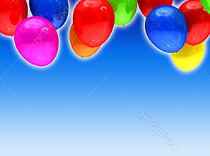 Colored ballons card