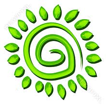 Green Tree Earth Symbol Spiral