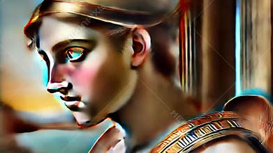 Seven Against Thebes. Greek Mythology Depiction. Generative AI.