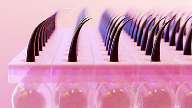 Hair care, strengthening shampoo or serum, hair growth oil drop to root, hair Treatmentt, care product or vitamins,