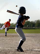 Baseball batter and pitcher