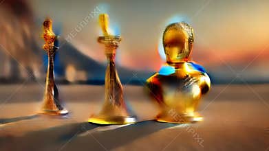 Seven Against Thebes. Greek Mythology Depiction. Generative AI.