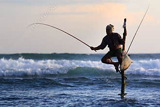 Stilt fisherman
