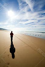 Woman walking alone