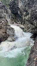 Stream in the mountains against the backdrop of nature