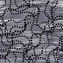 Grey seamless texture with chaotic wavy thread line of dots.
