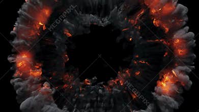 Fire Explosion Transition Overlay Revealer Alpha Channel Transparent