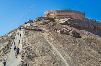Dakhma - Tower of Silence, ancient structure built by Zoroastrians in Yazd