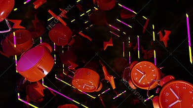 Abstract Alarm Clock In Night