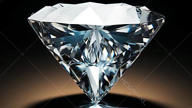 Radiant diamond brilliance spins around itself ai generative
