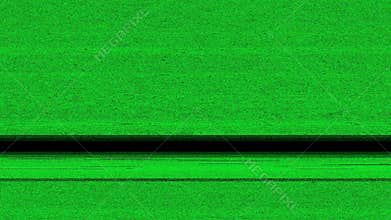 VHS Glitch Overlay on Green Screen - Horisontal Striped Retro Distortion Effect