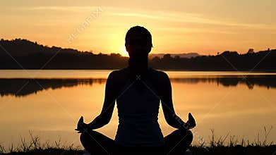 Sunrise Yoga Silhouette