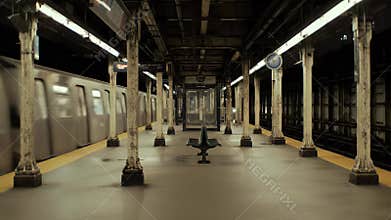NYC Subway Platform Solitude