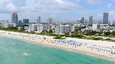 Miami Beach Florida. 6k aerial drone footage 2025