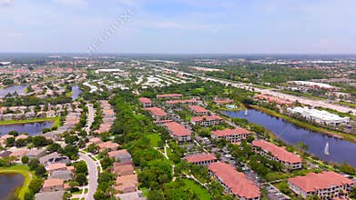 Aerial stock video Wellington Florida luxury real estate 4k 24p 2025