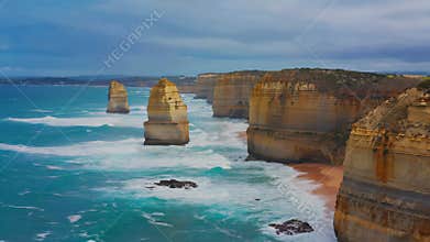 Majestic Coastal View of the Twelve Apostles in Australia - Perfect for Travel and Nature Themes Generative AI