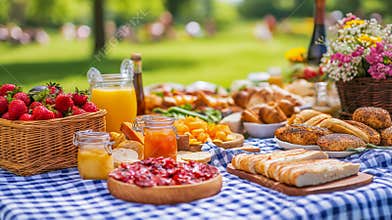 Delightful picnic on a sunny day