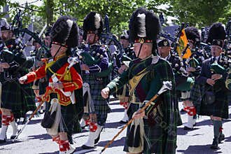 Aberdeen Scotland 28th June 2025 Armed Forces Day Parade Pipers and Drummers