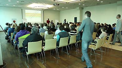People at business seminar