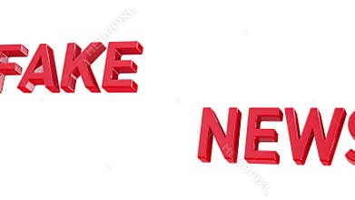 Fake news on white background. Isolated 3D illustration