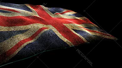 Waving British Union Jack flag