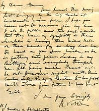 Old letter handwriting detail