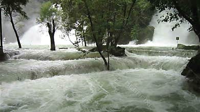 Tropical Tamasopo Waterfalls