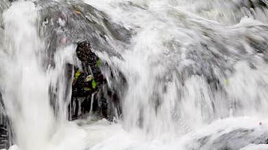 Fast flowing water