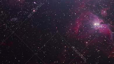 view of nebula in the vast and dark space