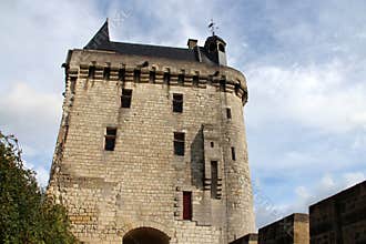 medieval fortress in chinon - france