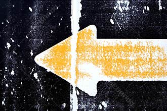 Grunge yellow arrow