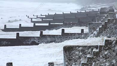 Extreme weather - wind and sea foam