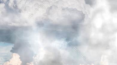 Dark clouds and thunderstorms above the sky