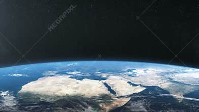 Earth from space, Europe, Africa, Asia