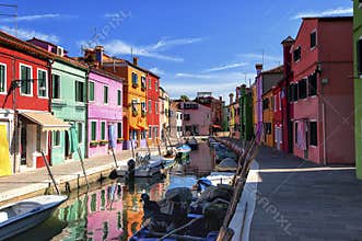A canal in Burano