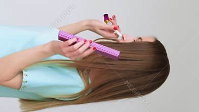 Vertical party emotion special day woman box horn