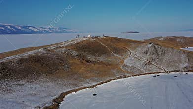 Stupa at Ogoy Island on Baikal lake