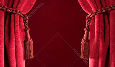 Red theatre curtains