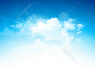 Blue sky and clouds