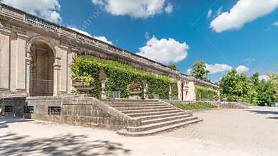 Palais du Capitole timelapse hyperlapse in Jardin public de Bordeaux, France