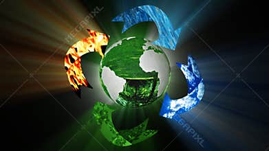 Environmental conservation, recycling, loop, stock footage