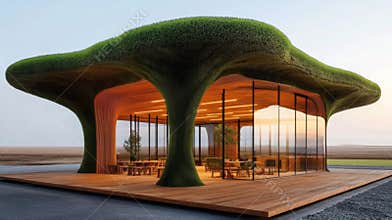 Innovative Ecofriendly Building Showcases Biomaterials and Greenery in a Smart City Designed for a Sustainable Future