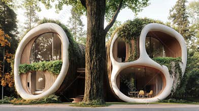 Innovative Ecofriendly Architecture Design Featuring Biomaterials Promotes Sustainability and Smart City Concepts in an